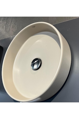 Turkuaz Cerastyle Suit Tezgahüstü Mat Cappucino Lavabo Ø40 Cm Siyah