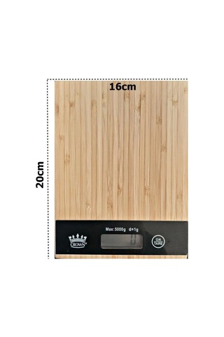 Dijital Lcd Mutfak Tartısı Terazisi 5kg Bambu Desenli Lisinya