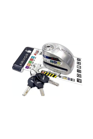 Armor 614 Mva Alarmlı Motorsiklet Disk Kilidi Mil Çapı 14mm Paslanmaz Çelik