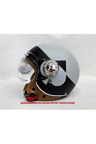 Nero Tk-06 Şefaf Vizörlü Yarım Açık Kask Mat S2 Çok Renkli