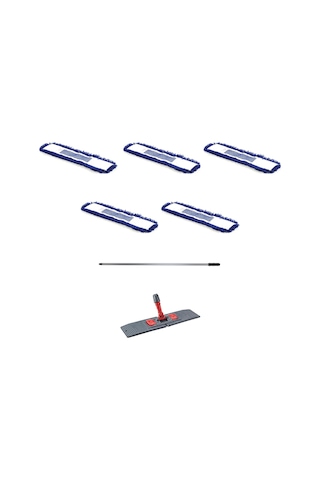 Orlon Nemli Palet Tablet Toz Toplama Statik Mop Takımı Seti - 40 Cm. 5 Moplu 1 Takım