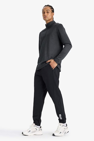 Defacto Defactofit Slim Fit Dar Kesim Fermuar Cepli Dokuma Sporcu Jogger Eşofman Altı F1288ax25aubk81 Siyah