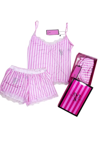Victoria's Secret Bayan Yazlık Şortlu 2"li Pijama Takımı Soft Pembe