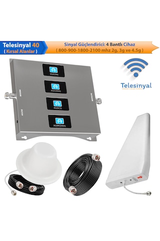 Telesinyal 40 Kırsal Alan Gsm Sinyal Güçlendirici 2g 3g Ve 4.5g Lte Yükseltici Kolay Kurulum Ve Geniş Kapsama Alanı