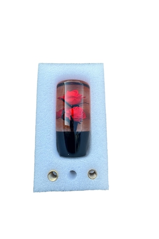 Güllü Vites Topuzu Kırmızı