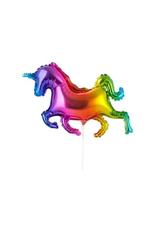 Super Prazdnik Einhorn Şeklinde 3 Adet Baloncuk, Çubuklu Balon 431057432 BEYAZ