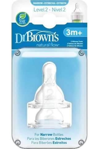 Dr. Brown's 2.Evre Dar Ağızlı 2'Li Standart Biberon Emzik