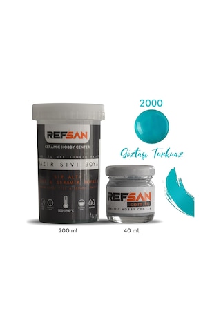 Hazır Çini Boyası 2000 Göztaşı Turkuaz 200 Ml