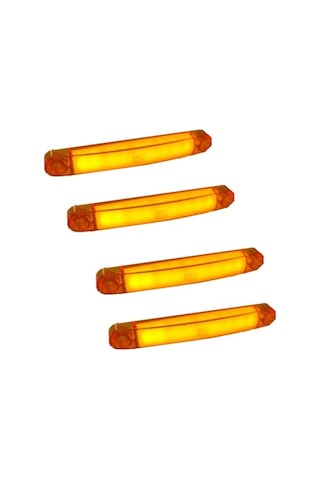 4 Adet Neon Led Lamba Slim Model Turuncu 12-24 Volt