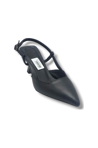 C-shoes Nb100-26 Cilt İnce Kısa Topuklu Kadın Stiletto Siyah