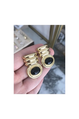 Özel Seri Gold Detaylı Küpe Altın - Model 668