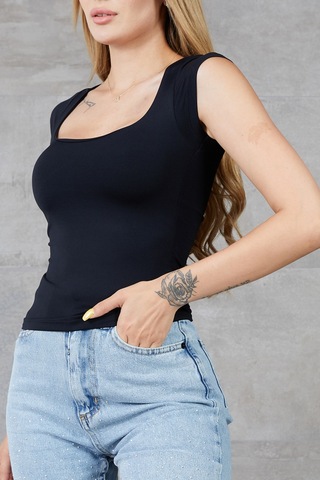 Cojans Kadın U Yaka Kısa Kol Likralı Body Çok Renkli