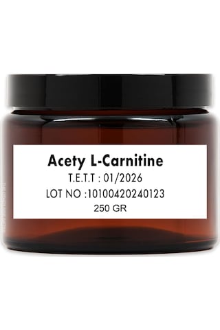 Acetyl L-carnıtıne Hcl Asetil L-karnitin Hcl Toz Hammadde 250 Gr