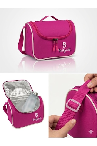 Goldline Avm Backpack Folyolu Isı Yalıtımlı Lüx Günlük İlkokul Ortaokul Okul Gezi Beslenme Çantası Fuşya Çok Renkli