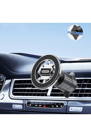 Go Des Gd-hd366 M-safe Magnetik 360 Derece Dönebilen Havalandırma Tasarımlı Telefon Tutucu Siyah