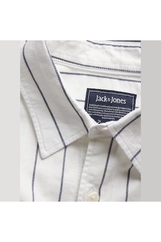 Jack & Jones Erkek Relaxed Fit Uzun Kollu Gömlek - Axel - 12298893 White