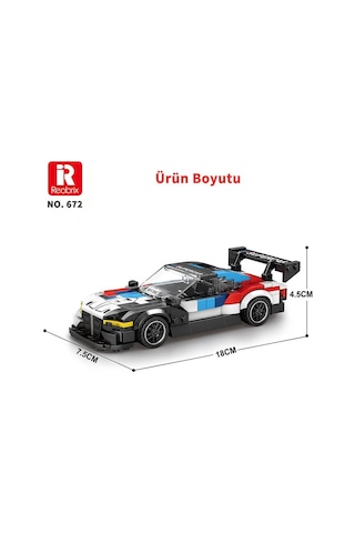 Reobrix Creator 672 Bmw M4 Gt3 Spor Araba Yaratıcı Yapı Blok Seti Building Blocks - 385 Parça