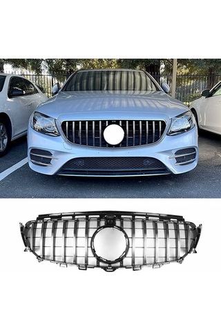 Mercedes W213 Gtr Ön Panjur Izgara Seti Krom-siyah 2016-2020 Aras