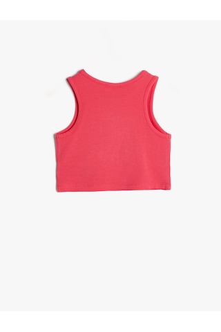 Koton Atlet Slogan Baskılı Bisiklet Yaka Pamuklu Pembe 4skg30125ak Pembe