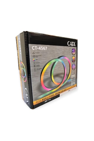 Bay 1 Adet Cata Ct 4567 Rgb Pixel Neon Led Seti Usb Girişli Kumandalı 5 Metre Najmaddin