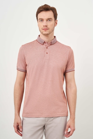 Morven Erkek Kiremit Trend Merserize Düz Düğmeli Yaka Dynamic Fit T-shirt 24ys018011460 Kiremit