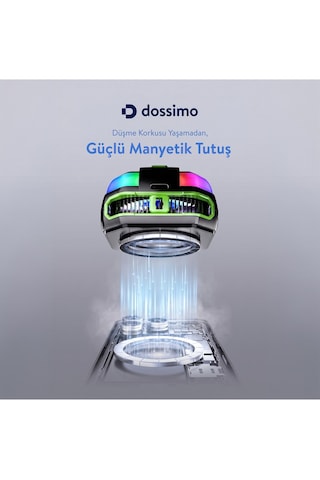 Magsafe Manyetik Sessiz Telefon Ve Tablet Soğutucu Rgb Işıklı Yapay Zeka Destekli Ds-t02 Siyah