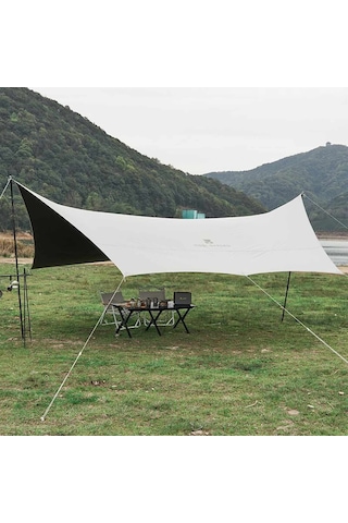 Mobi Garden Hexagon Direkli Canopy Tente 440x440x220cm Bej