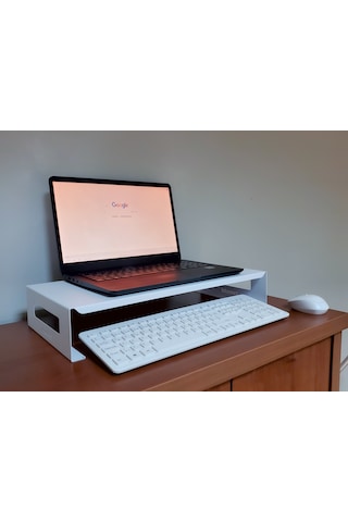 Bilgisayar & Monitör Yükseltici 51x25x9 Cm Ral 9003 Beyaz