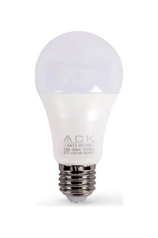 Ack 12 W Led A60 Ampul - Gün Işığı 3000k - E27 - Aa13-01220