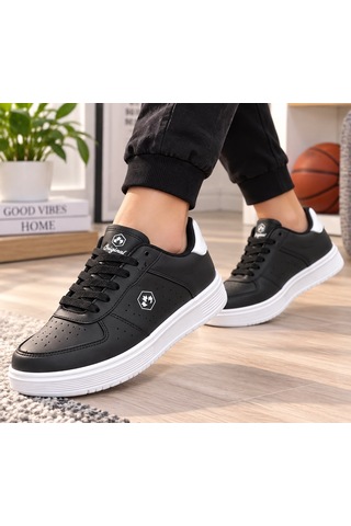 Papucumun Dünyası Crosberg Hafif Bağcıklı Rahat Casual Mevsimlik Sneaker siyah