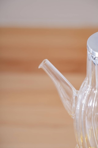 Acar Vera Metal Kapaklı Çizgili Cam Yağdanlık - 1000 Ml Şeffaf