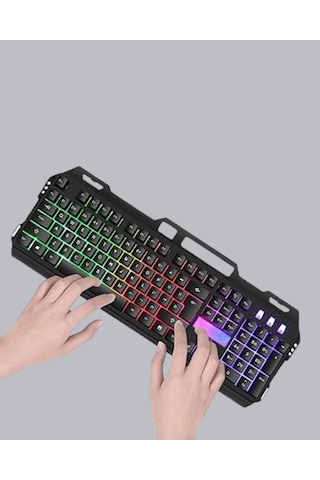 Rgb - 727 - Işıklı Oyuncu Klavye Mouse Seti Türkçe Q, Ayarlanabilir Dpı, Ergonomik Ve - Kmrsfres - Dalı Tasarım