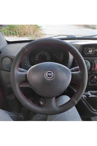 Fiat Doblo 2005-2010 Araca Özel Direksiyon Kılıfı Noktalı Düz