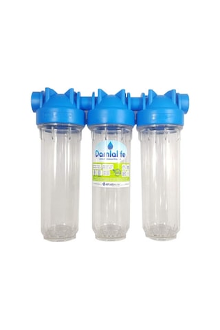 Atlas 10" Housing 3 Lü Boş Filtre Kabı Bina Girişi ve Kuyu Suyu