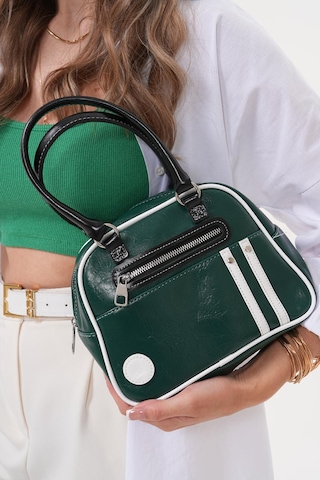 Kadın Retro Spor Ayarlanbilir Askılı El Kol Ve Omuz Çantası Yeşil - Beyaz