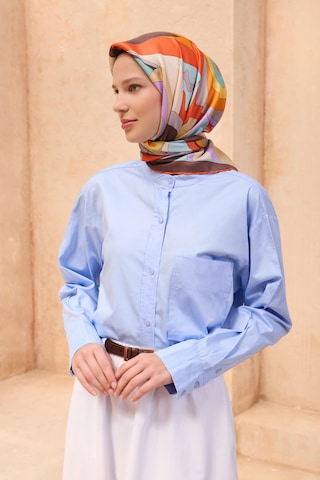 Belli Twill İpek Eşarp 4108-81 Çok Renkli