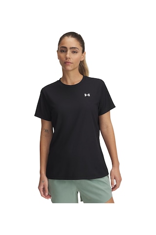 Under Armour Tech Rib Kadın Siyah Yuvarlak Yaka Tişört Siyah