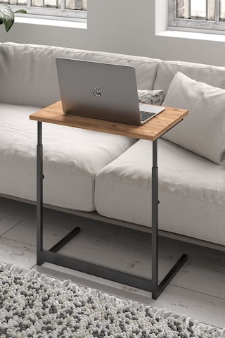 Çam/siyah Yükseklik Ayarlı Laptop Masası, Çalışma Masası, Bilgisayar Masası, Metal Ayaklı Atlantik Çam