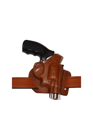 Smith Wesson 38 Calibre Deri Tabanca Kılıfı Taba Açık-40123 Taba