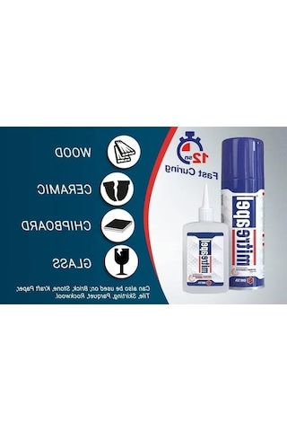 Çift Bileşenli Hızlı Yapıştırıcı, 100 Gr Ve 400 Ml İle Güçlü Bağlantı
