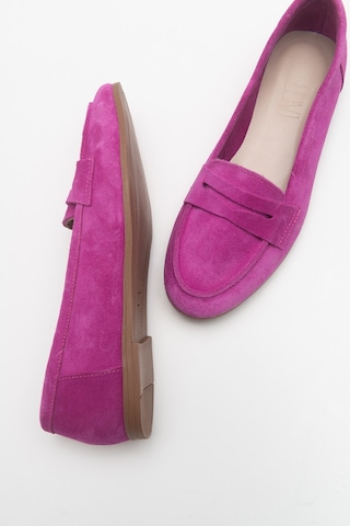 Luvishoes F02 Fuşya Süet Kadın Babet Fuşya