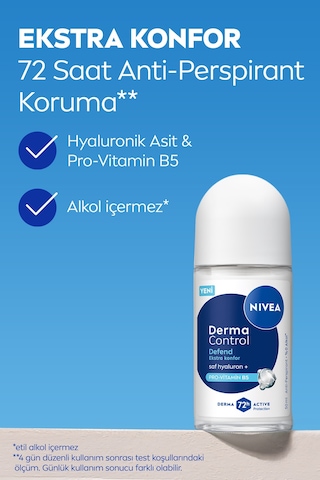 Nivea Derma Control Defend Ekstra Konfor Roll-on 50 Ml
