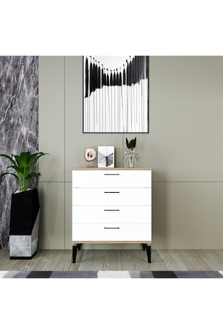 Salva 4 Çekmeceli Şifonyer, Çok Amaçlı Dolap Slv02