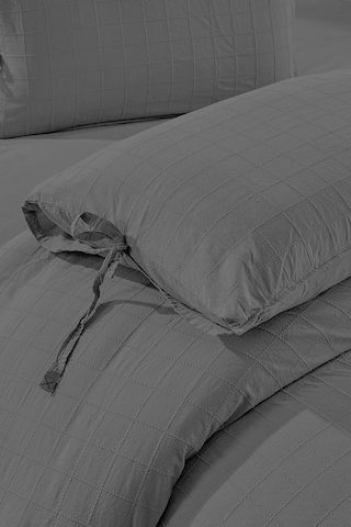 Rocco %100 Pamuk Nakışlı Parça Boyama Nevresim Takımı Antrasit Antrasit