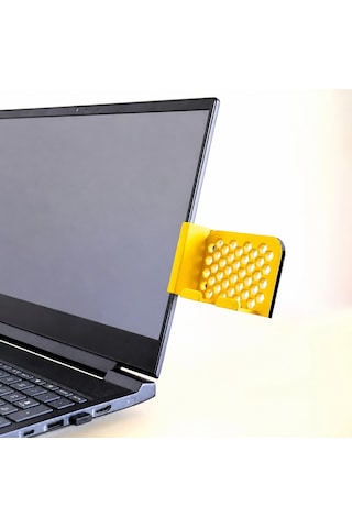 Buradabulabilirsin 3d Baskı Monitor Telefon Tutucu - Petek Desenli Laptop Kenar Telefon Tutucu-sarı Bbz