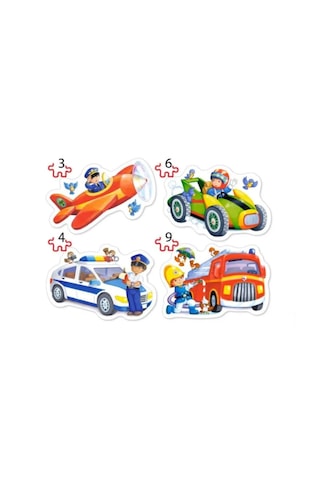 Castorland Puzzle 3+4+6+9 Parça Meslekler Çocuk Çocuk Puzzle