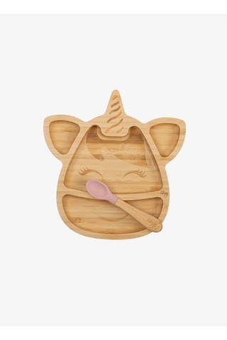 Citron Bölmeli Organik Bambu Çocuk Yemek Takımı - Unicorn 1073551