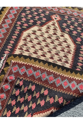 El Dokuma Mut Kilimi 63x84 Küçük Ölçü Yün Cicim Kilimi