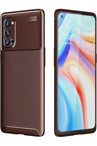 Oppo Reno 4 Pro 5G Kılıf Zore Negro Karbon Tasarım Silikon Kılıf