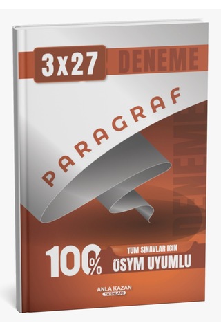 Tüm Sınavlar İçin 3x27 Paragraf Deneme Anla Kazan Yayınları